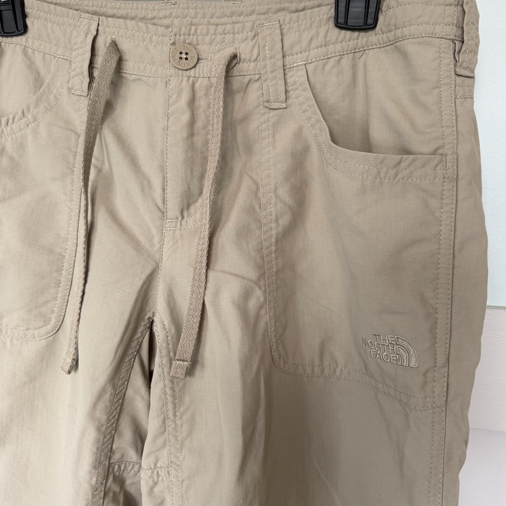 North Face Noble Stretch Hiking Pants Women's 6 SHORT Khaki Roll‎ Up Convertible - Picture 3 of 12